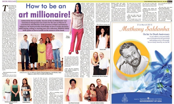 Article on Goan Observer - How to be an millionaire!